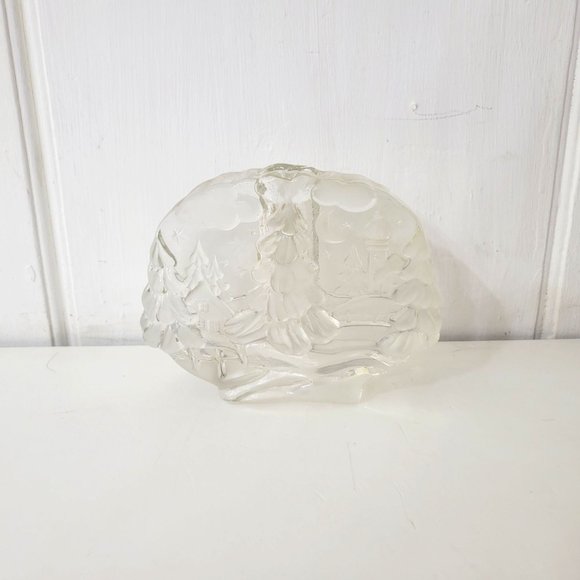 Walther Glas German Glass Candleholder with Pine Trees - Picture 7 of 7